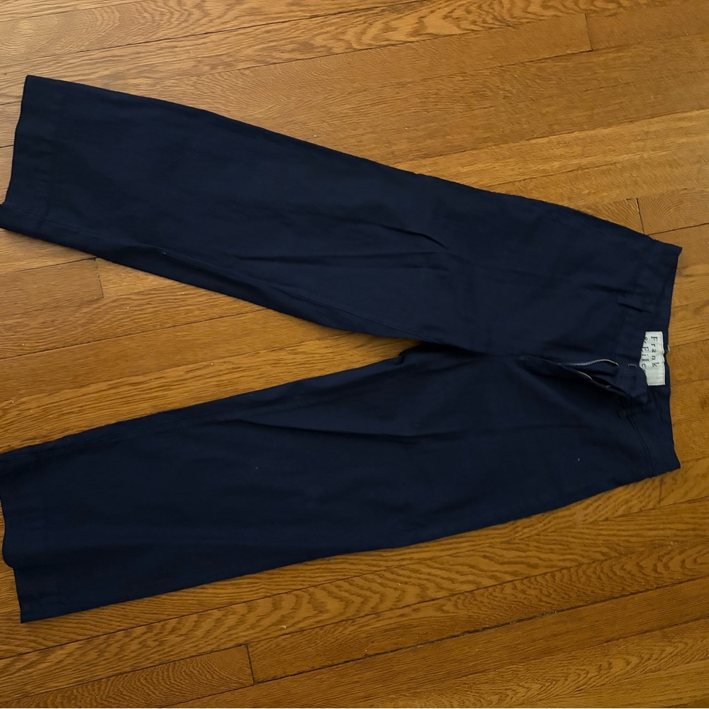 Frank & Eileen Women’s Dark Blue Linen Trousers